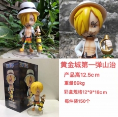 海贼王黄金第一弾山治手办现货 12.5cm 0.089kg 彩盒规格12X9X18cm 每件装150个