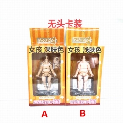 GSC 粘土 Doll 女 小孩素体 深肤色浅肤色 （无头卡装）可动换手公仔盒装手办摆件模型10CM 一件96个 单款价