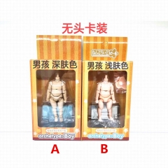 GSC 粘土 Doll 男 小孩素体 深肤色浅肤色 （无头卡装）可动换手公仔盒装手办摆件模型10CM 一件96个 单款价