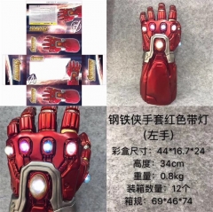 Iron Man Movie Cosplay Anime Figure Gloves ( Left Hand With Light  )