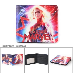 Marvel The Avengers Captain Marvel Movie PU Leather Short Wallet and Purse