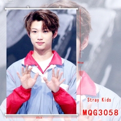 Stray Kids韩国明星周边MQG-3058白色塑料杆布画挂画 60X90墙画