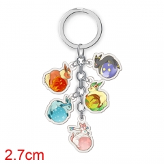 Pokemon Anime Multiple Dropped Acrylic Keychain