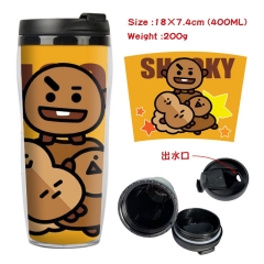 BTS-5 动漫星巴克防漏隔热杯子