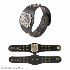 Attack on Titan/Shingeki No Kyojin Punk Style Cartoon Cosplay Anime Bracelet Bangles