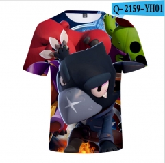 Brawl Stars Game Cartoon 3D Printing Short Sleeve T shirts