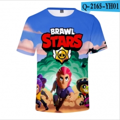 Brawl Stars Game Cartoon 3D Printing Short Sleeve T shirts