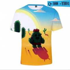 Brawl Stars Game Cartoon 3D Printing Short Sleeve T shirts