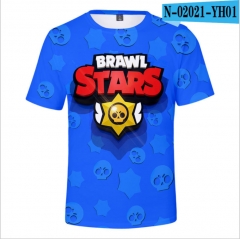 Brawl Stars Game Cartoon 3D Printing Short Sleeve T shirts