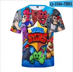 Brawl Stars Game Cartoon 3D Printing Short Sleeve T shirts