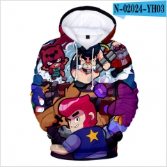 Brawl Stars Game 3D Print Casual Hooded Hoodie