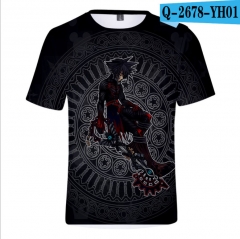kingdom hearts Game Cartoon 3D Printing Short Sleeve T shirts