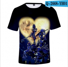 Kingdom Hearts Game Cartoon 3D Printing Short Sleeve T shirts