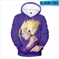 跨境提供2019新款DRAGON BALL七龙珠系列 3D数码印花休闲带帽卫衣