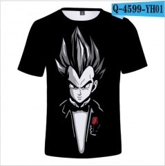 跨境提供2019新款 DRAGON BALL七龙珠系列 3D数码印花休闲短袖T恤