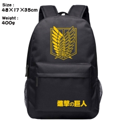 进击的巨人-调查 丝印涤纶帆布双肩背包书包