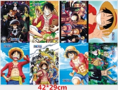 动漫2404 海贼王海报 8张/套 压纹航海王