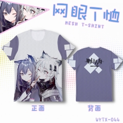 Arknights Game Anime Character Cartoon Mesh T shirt