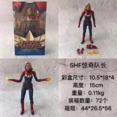 漫威 复仇者联盟 SHF惊奇队长可动换手人偶 盒装手办摆件模型15CM 0.11KG 一箱72个