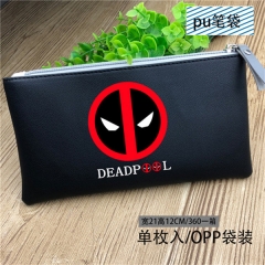 死侍 黑色PU笔袋