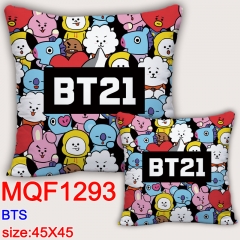 BTS防弹少年团BT21 MQF1293 双面全彩抱枕靠垫 45X45CM