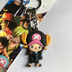 One Piece Cartoon Character Anime Rubber Keychain