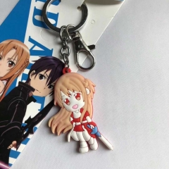 Sword Art Online Cartoon Character Anime Rubber Keychain
