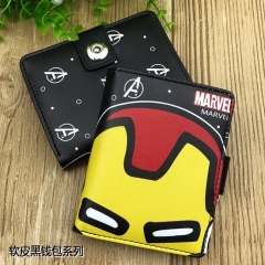 Marvel's The Avengers Iron Man Cartoon Cosplay Purse PU Leather Anime Short Wallet