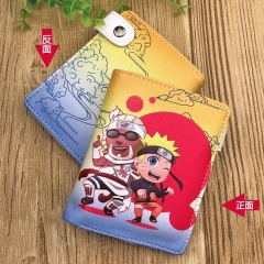 Naruto Uzumaki Cartoon Cosplay Purse PU Leather Anime Short Wallet