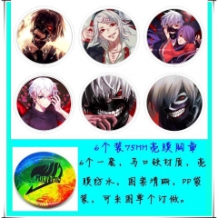 6个一套 东京喰种 6个装75mm亮膜徽章
