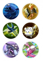6PCS/SET 7.5CM Pokemon Cartoon Alloy Anime Brooch