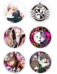 6PCS/SET 7.5CM Dangan Ronpa Cartoon Alloy Anime Brooch