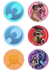 6PCS/SET 7.5CM Pokemon Anime Cartoon Brooch