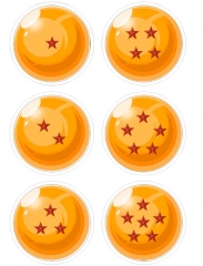 6PCS/SET 7.5CM Dragon Ball Z Cartoon Alloy Anime Brooch