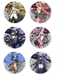 6PCS/SET 7.5CM Monster Musume No Iru Nichijou Cartoon Alloy Anime Brooch