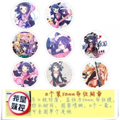 8款一套 Show By Rock!!圆形布纹胸针 58MM