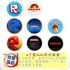 R1 8款一套圆形布纹胸针 58MM