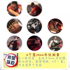 8款一套58MM 军团要塞 圆形布纹胸针