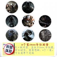 8PCS/SET 5.8CM The Elder Scrolls Cartoon Alloy Anime Brooch Badge