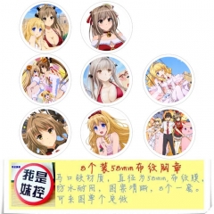 8PCS/SET 5.8CM Brilliant Park Cartoon Alloy Anime Brooch Badge