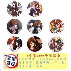 8PCS/SET 5.8CM Hibike! Euphonium Cartoon Alloy Anime Brooch Badge