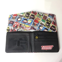 Justice League Movie Colorful Short Folding Purse PU Anime Wallet