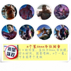 8款一套5.8cm 护卫  圆形布纹胸针 58MM