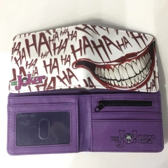 Suicide Squad Joker Movie Colorful Short Folding Purse PU Anime Wallet