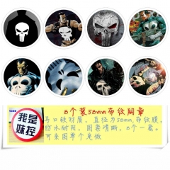 8款一套5.8cm  惩罚领导 圆形布纹胸针 58MM