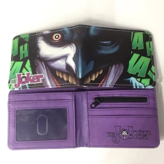 Suicide Squad Joker Movie Colorful Short Folding Purse PU Anime Wallet