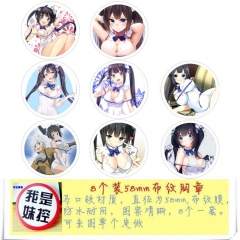 8PCS/SET 5.8CM Dungeon and Fighter Cartoon Alloy Anime Brooch Badge