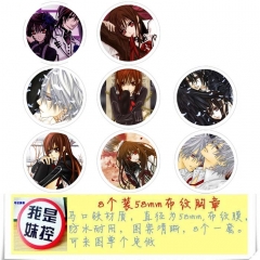 8款一套5.8cm 吸血鬼骑士  圆形布纹胸针 58MM