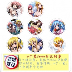8PCS/SET 5.8CM Sora No Otoshimono Cartoon Alloy Anime Brooch Badge