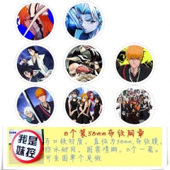 死神 8款一套5.8cm 圆形布纹胸针 58MM